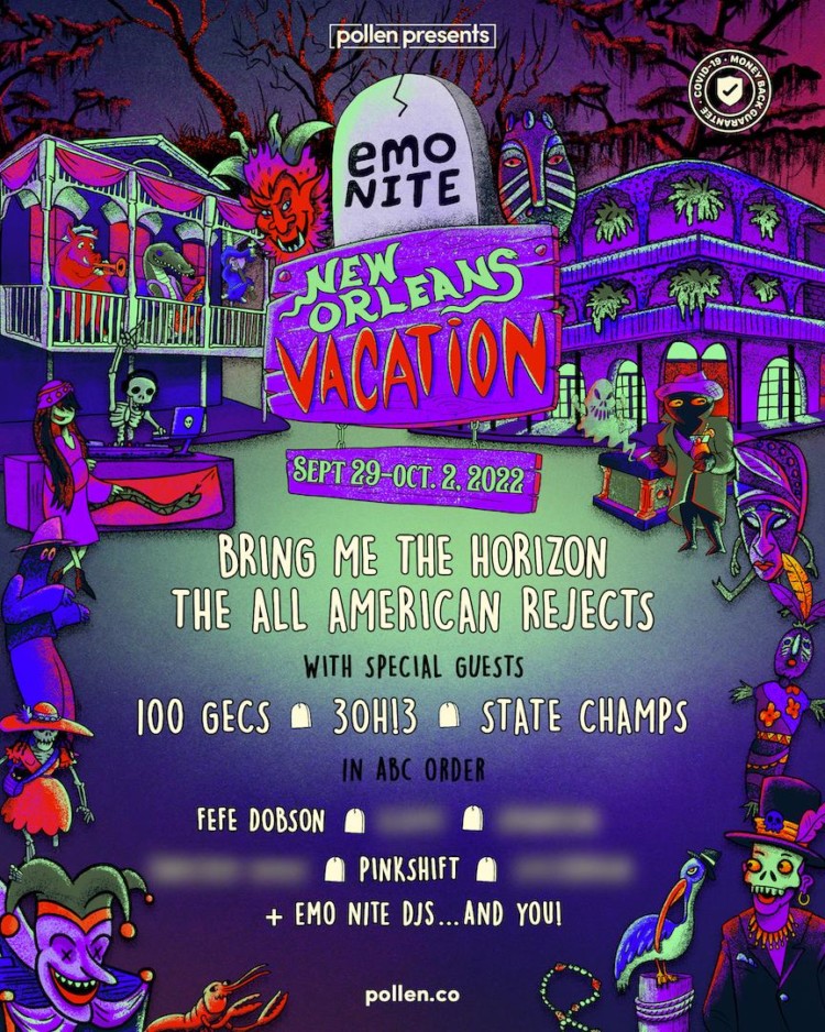 Emo Nite announces New Orleans Vacation Line Up All Punked Up